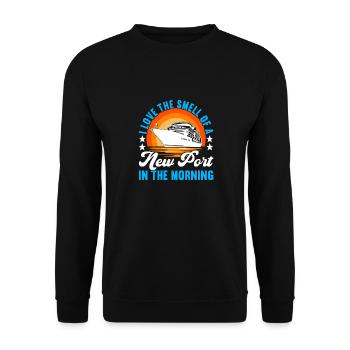 Kreuzfahrt Urlaub Kreuzfahrtschiff - Unisex Pullover - Schwarz - Vorne - Alina (178cm) & Michal (187cm)