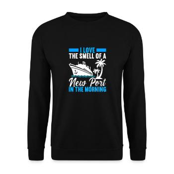 Kreuzfahrt Urlaub Kreuzfahrtschiff - Unisex Pullover - Schwarz - Vorne - Alina (178cm) & Michal (187cm)