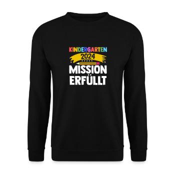 1 Grade School Child Back to School Kindergarten Kita E - Unisex Sweatshirt - black - Front - Alina (178cm) & Michal (187cm)