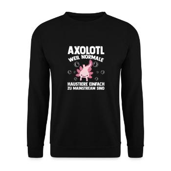 Axolotl - Unisex Sweatshirt - black - Front - Alina (178cm) & Michal (187cm)