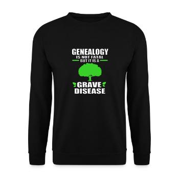 Généalogie de l’arbre généalogique - Sweat-shirt Unisexe - noir - Devant - Alina (178cm) & Michal (187cm)