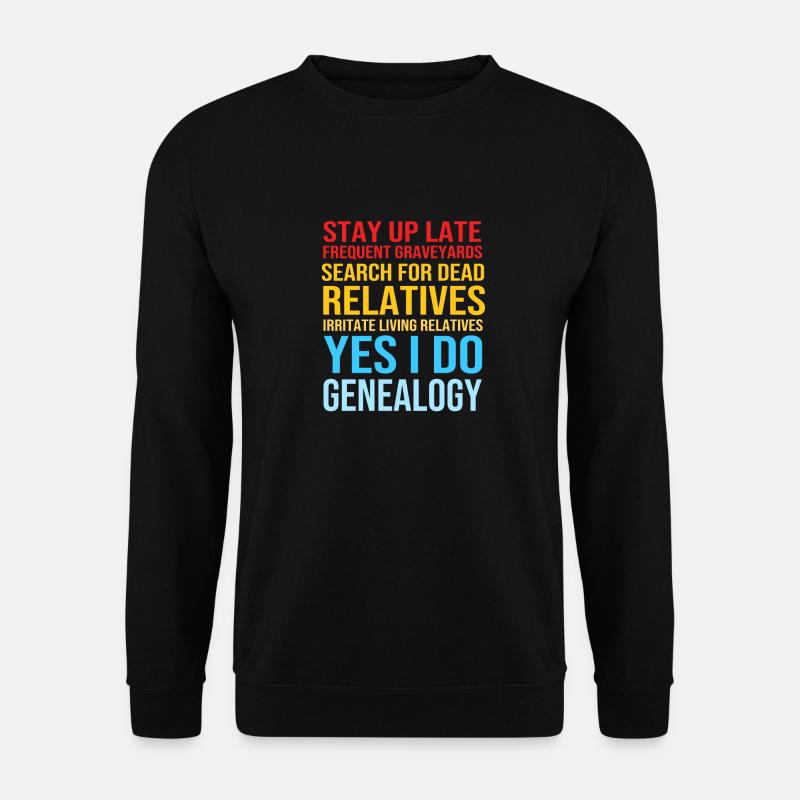 Stammbaum Genealogie - Unisex Pullover - Schwarz