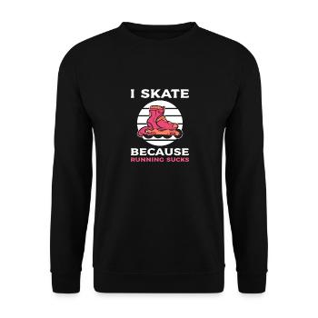 Roller Skating Roller Skates Inline Skates - Unisex Sweatshirt - black - Front - Alina (178cm) & Michal (187cm)
