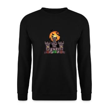 Mittelalter Schloss Burg Festung Kinder Kind - Unisex Pullover - Schwarz - Vorne - Alina (178cm) & Michal (187cm)
