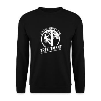 Tout tourne autour de l’arbre Funny Arborist Pun - Sweat-shirt Unisexe - noir - Devant - Alina (178cm) & Michal (187cm)