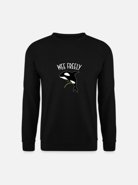 Wee Freely T-Shirt - Funny Killer Whale Orca Pun - Unisex Sweatshirt - black