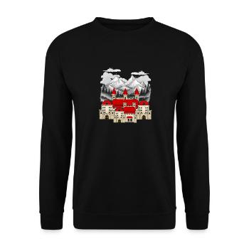 King Kings Fairy Tale Castle Fortress Gurg Knights - Unisex Sweatshirt - black - Front - Alina (178cm) & Michal (187cm)
