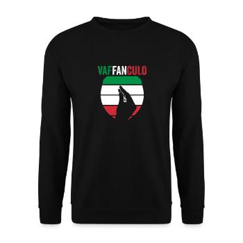 Italy Italian Vaffanculo - Unisex Sweatshirt - black - Front - Alina (178cm) & Michal (187cm)