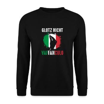 Italien Italiener Vaffanculo - Unisex Pullover - Schwarz - Vorne - Alina (178cm) & Michal (187cm)
