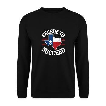 Abspaltung als Nachfolger von Texas Texit Texanische Staatsflagge - Unisex Pullover - Schwarz - Vorne - Alina (178cm) & Michal (187cm)