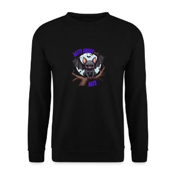 Beautiful Bats - Unisex Sweatshirt - black - Front - Alina (178cm) & Michal (187cm)