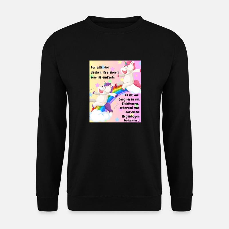 einhorn - Unisex Pullover - Schwarz