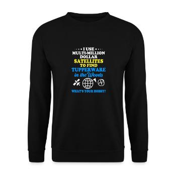 Geocaching Geocache Geocacher - Unisex Sweatshirt - black - Front - Alina (178cm) & Michal (187cm)