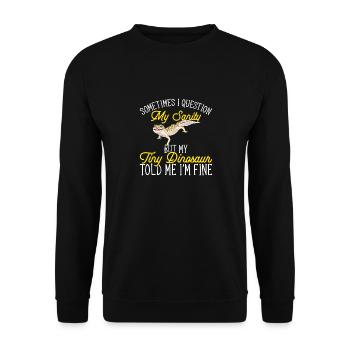 Gecko léopard Gecko reptile gecko de compagnie - Sweat-shirt Unisexe - noir - Devant - Alina (178cm) & Michal (187cm)