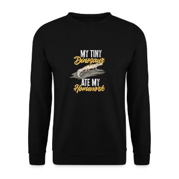 Leopardgecko Reptil Haustier Gecko - Unisex Pullover - Schwarz - Vorne - Alina (178cm) & Michal (187cm)