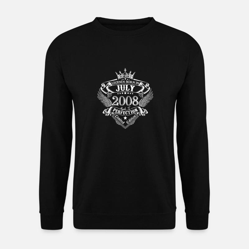 Juli 2008 Geburtstag Juli 2008 Juli - Unisex Pullover - Schwarz