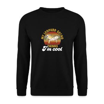 Gecko léopard Gecko reptile gecko de compagnie - Sweat-shirt Unisexe - noir - Devant - Alina (178cm) & Michal (187cm)