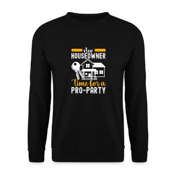 Homeowners Housewarming Party - Unisex Sweatshirt - black - Front - Alina (178cm) & Michal (187cm)