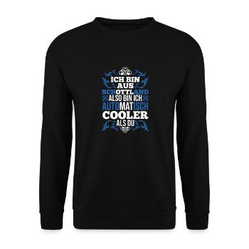 Ecossais Ecosse Ecosse Ecosse - Sweat-shirt Unisexe - noir - Devant - Alina (178cm) & Michal (187cm)