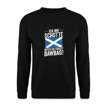 Schotten Schottisch Schottland - Unisex Pullover - Schwarz - Vorne - Alina (178cm) & Michal (187cm)