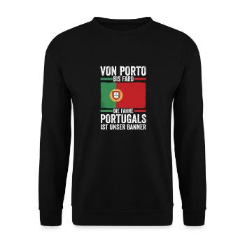 Portugiesen Portugal - Unisex Pullover - Schwarz - Vorne - Alina (178cm) & Michal (187cm)