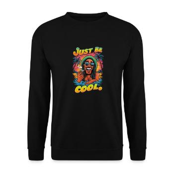 Rasta - Einfach cool sein - Jamaika - Unisex Pullover - Schwarz - Vorne - Alina (178cm) & Michal (187cm)