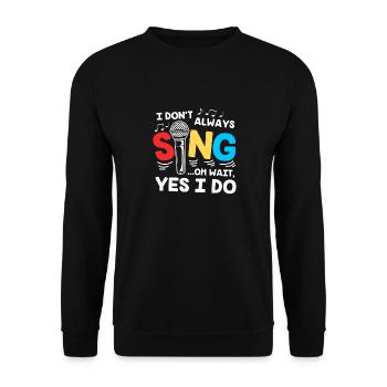 Karaoke - Unisex Sweatshirt - black - Front - Alina (178cm) & Michal (187cm)