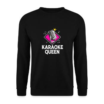 Karaoke Queen - Unisex Sweatshirt - black - Front - Alina (178cm) & Michal (187cm)