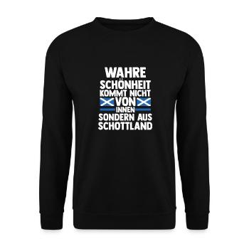 Ecossais Ecosse Ecosse Ecosse - Sweat-shirt Unisexe - noir - Devant - Alina (178cm) & Michal (187cm)