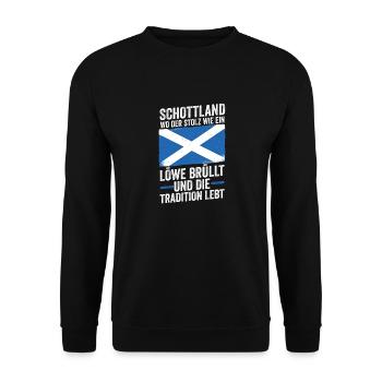 Ecossais Ecosse Ecosse Ecosse - Sweat-shirt Unisexe - noir - Devant - Alina (178cm) & Michal (187cm)