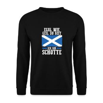 Schotten Schottisch Schottland - Unisex Pullover - Schwarz - Vorne - Alina (178cm) & Michal (187cm)