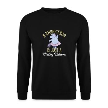 Rhino Rhino Unicorn - Unisex Sweatshirt - black - Front - Alina (178cm) & Michal (187cm)