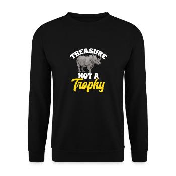 Rhino Rhino Unicorn - Unisex Sweatshirt - black - Front - Alina (178cm) & Michal (187cm)