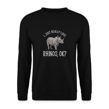 Rhino Rhino Unicorn - Unisex Sweatshirt - black - Front - Alina (178cm) & Michal (187cm)