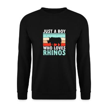 Rhino Rhino Unicorn - Unisex Sweatshirt - black - Front - Alina (178cm) & Michal (187cm)