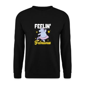 Rhino Rhino Unicorn - Unisex Sweatshirt - black - Front - Alina (178cm) & Michal (187cm)