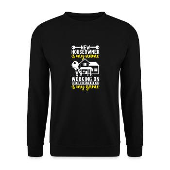 Homeowners Housewarming Party - Unisex Sweatshirt - black - Front - Alina (178cm) & Michal (187cm)