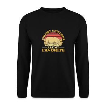 Rhino Rhino Unicorn - Unisex Sweatshirt - black - Front - Alina (178cm) & Michal (187cm)