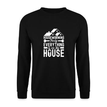 Homeowners Housewarming Party - Unisex Sweatshirt - black - Front - Alina (178cm) & Michal (187cm)