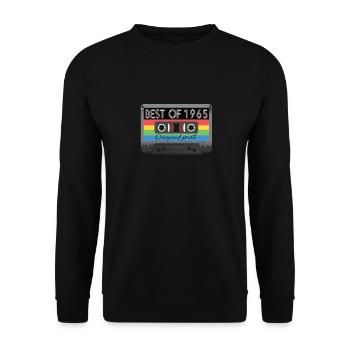 Le meilleur de 1965 Vintage Cassette Rétro Anniversaire - Sweat-shirt Unisexe - noir - Devant - Alina (178cm) & Michal (187cm)
