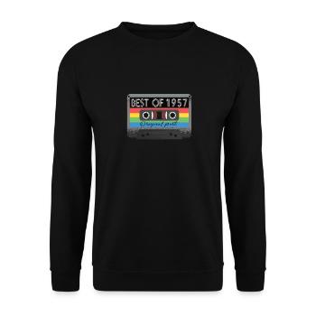 Le meilleur de 1957 Vintage Cassette Retro Anniversaire - Sweat-shirt Unisexe - noir - Devant - Alina (178cm) & Michal (187cm)