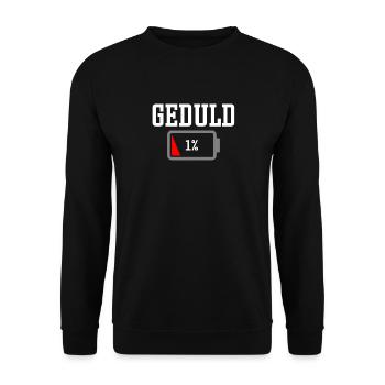 PATIENCE 1% Limite de patience humoristique dans la vie de tous les jours - Sweat-shirt Unisexe - noir - Devant - Alina (178cm) & Michal (187cm)