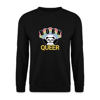 cute queer - Unisex Sweatshirt - black - Front - Alina (178cm) & Michal (187cm)