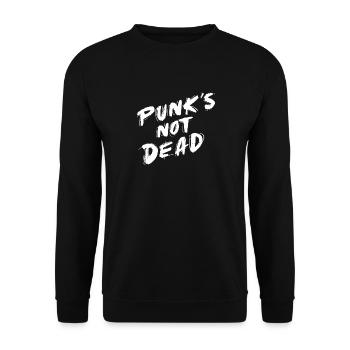 Punk's Not Dead - Unisex Sweatshirt - black - Front - Alina (178cm) & Michal (187cm)