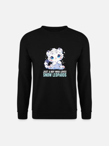 Snow Leopard Schneeleoparden Schneeleopard - Unisex Pullover - Schwarz