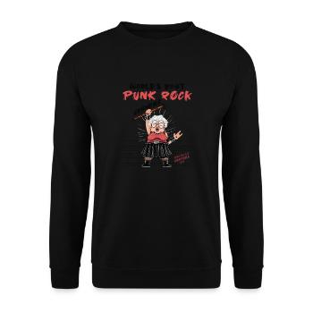 La meilleure grand-mère punk rock du monde - Old Punks Never - Sweat-shirt Unisexe - noir - Devant - Alina (178cm) & Michal (187cm)