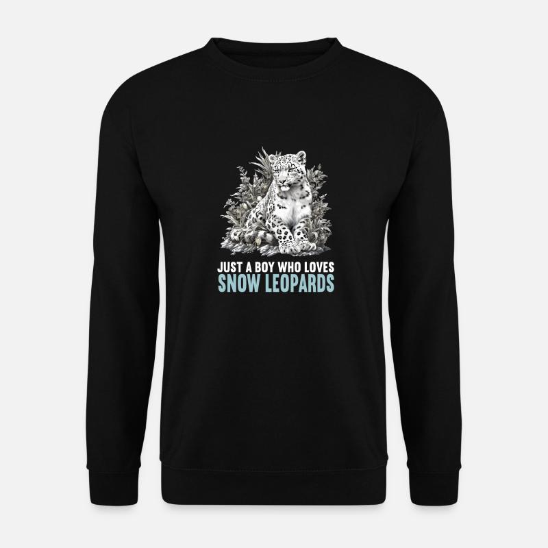 Léopard des neiges Schneeleoparden Schneeleopard - Sweat-shirt Unisexe - noir