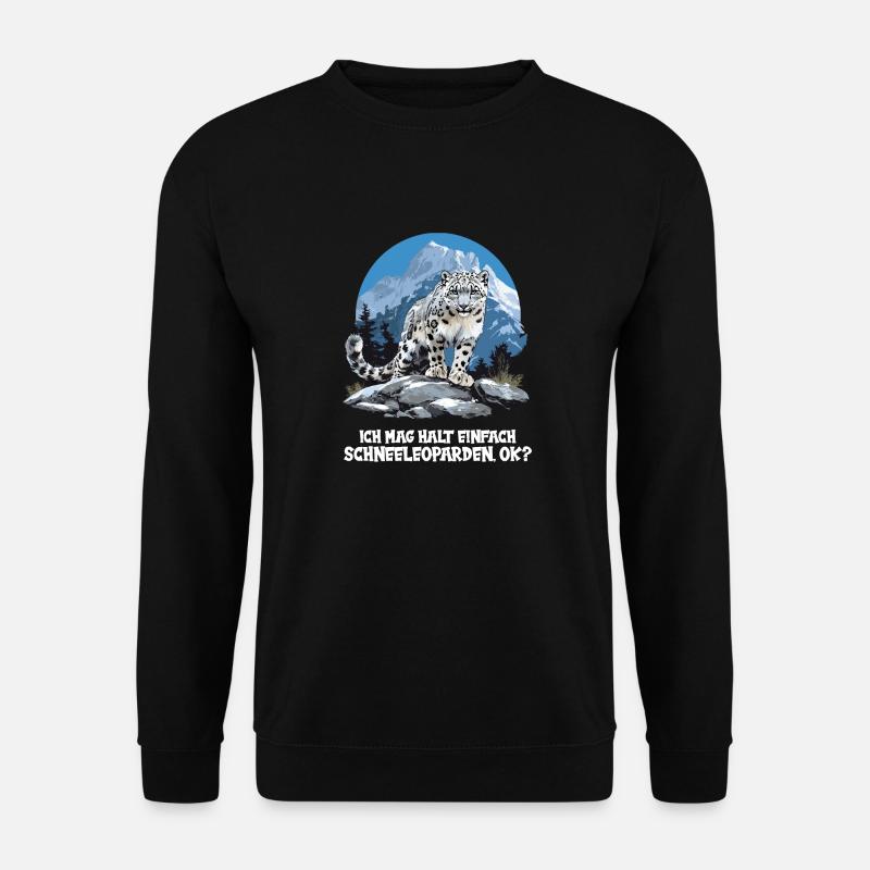 Snow Leopard Schneeleoparden Schneeleopard - Unisex Sweatshirt - black