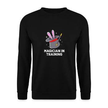 Zauberer Magie Magier - Unisex Pullover - Schwarz - Vorne - Alina (178cm) & Michal (187cm)