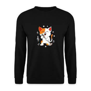 Karaoke - Unisex Sweatshirt - black - Front - Alina (178cm) & Michal (187cm)